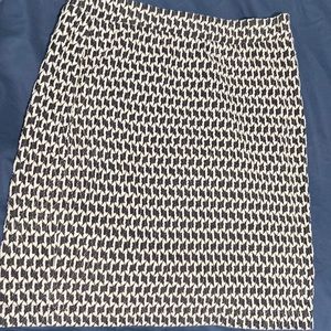 Black and white mini skirt from Loft.